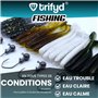 trifyd ® - Leurre Souple Truite Shad de 5 cm, Le Pack de 20 leurres de pêche + 5 têtes plombées