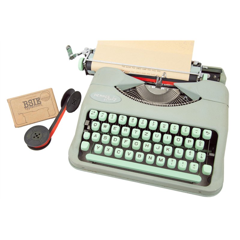 Image secondaire de Olympia ruban machine à écrire - Noir & rouge - BSIE Typewriters