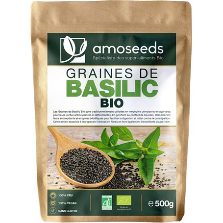 Graines de Basilic Bio 500G | Exclusivité Française | Satiété
