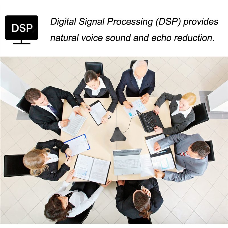 Image secondaire de Matosio Octopus Haut-Parleur & Microphone de conférence téléphonique Microphone omnidirectionnel à 360 ° Plug and Play USB pour