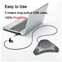 Matosio Octopus Haut-Parleur & Microphone de conférence téléphonique Microphone omnidirectionnel à 360 ° Plug and Play USB pour
