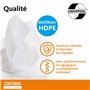 DEISS Sacs hygiéniques blancs HDPE – 30 pièces – 80+70x250 mm – 12 µm – résistants et recyclables – pour toilettes féminines, hô