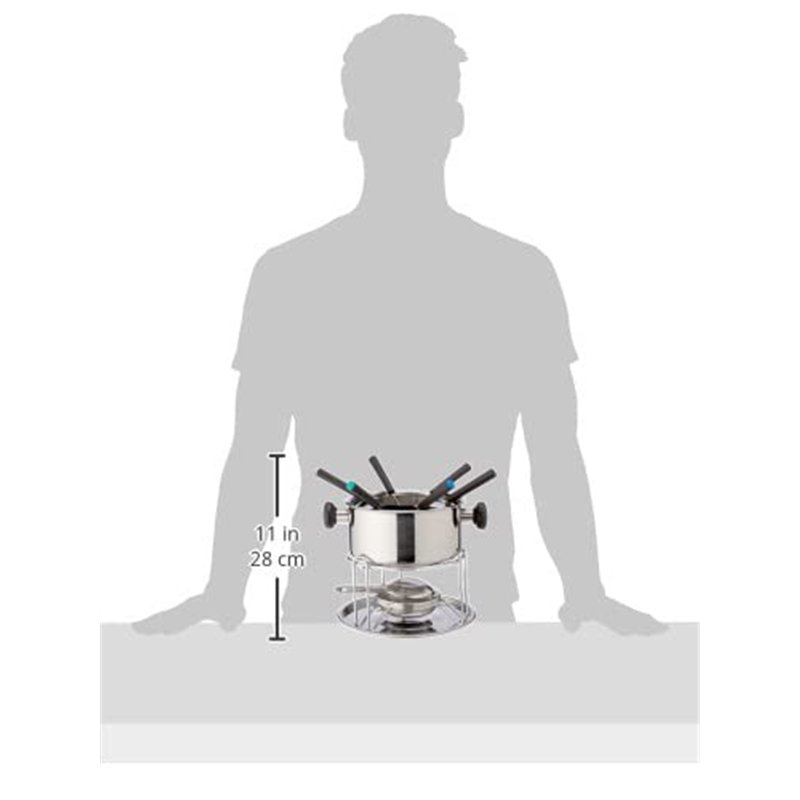 Image secondaire de Beka 20482000 Cortina Service à Fondue 11 Pièces en acier inoxydable, Argenté