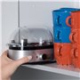 Cloer 6099 Cuiseur à Œufs avec message acoustique prêt, pour jusqu‘a 6 oeufs, inserts pour œufs pochés, 400 W, Boîtier en matièr