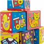 BIECO Cube Bebe Set | Pack de 6 | Cube a Empiler Bebe | Cube Dactivité Bebe | Jeux Bebe Cube Eveil Bébé Jeu Montessori Bebe Jeux