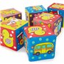 BIECO Cube Bebe Set | Pack de 6 | Cube a Empiler Bebe | Cube Dactivité Bebe | Jeux Bebe Cube Eveil Bébé Jeu Montessori Bebe Jeux