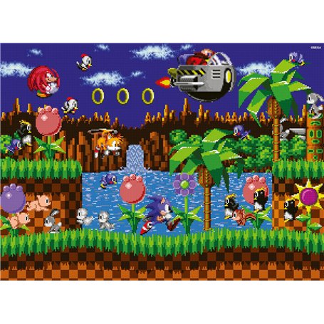 Ravensburger - Puzzle Adulte - Puzzle 500 pièces - Sonic - Adultes et Enfants à partir de 12 Ans - Puzzle de qualité supérieure