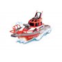 Dickie Toys Toys-201107000 Bateau de Pompiers Radio-commandé 2 canaux 27 MHz, Charge par USB, Vitesse de Pointe 6 km/h, pour Enf