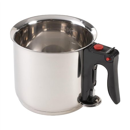 BAUMALU - Saucière Bain-Marie - Acier Inoxydable 18/10 Haut de Gamme - Tous Feux dont Induction - Triple Fond Diffuseur - Gradua