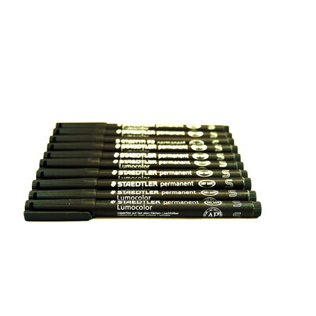 STAEDTLER Lot de 10 Marqueurs permanent "Lumocolor 313S" Pte Fine 0