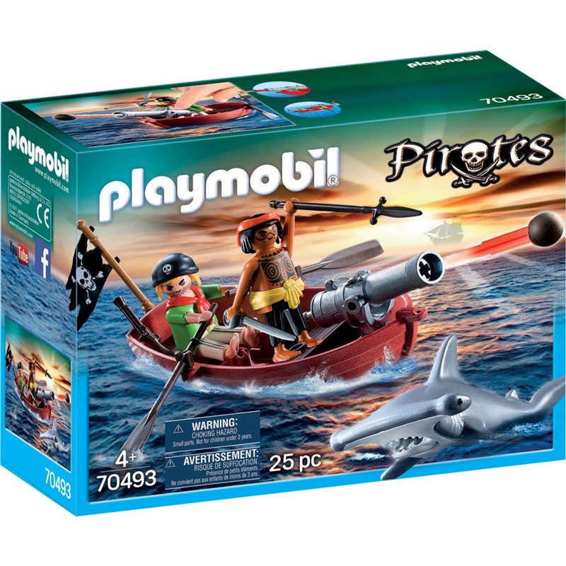 Playmobil Pirates - Petite Barque Marron (A2135) - Pièce Détachée Occasion Pour Collection
