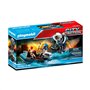 Playmobil 70782 Policier avec réacteur Dorsal et canoë - City Action - avec Deux Personnages