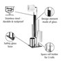 WENKO Combiné WC Rivalta | 3 en 1| Brosse WC et Dérouleur Papier Toilette | Stockage Papier | Tête de Brosse remplaçable | Acier