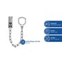 Maximex Chaîne poignée de porte verrouillable, Argent mat