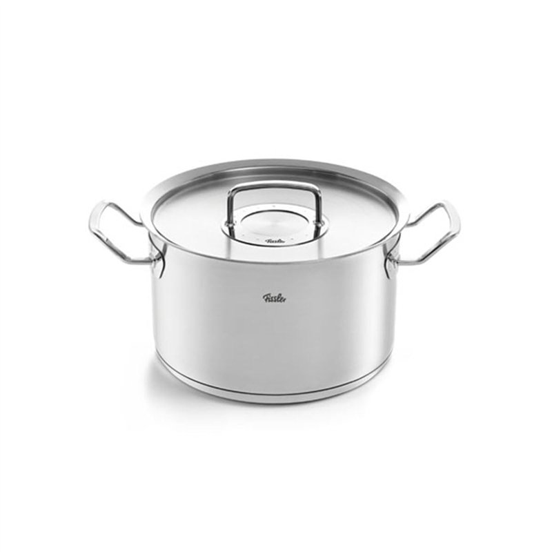 Fissler Original-Profi Collection Faitout en Acier Inoxydable (Ø 24 cm, 6,3 l) avec Couvercle Métallique Et Graduation Intérieur