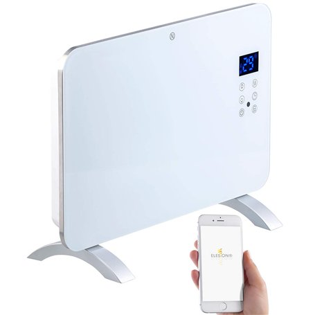 Chauffage à convection connecté 1000 W compatible avec commande vocale EHZ-1000 [Sichler]