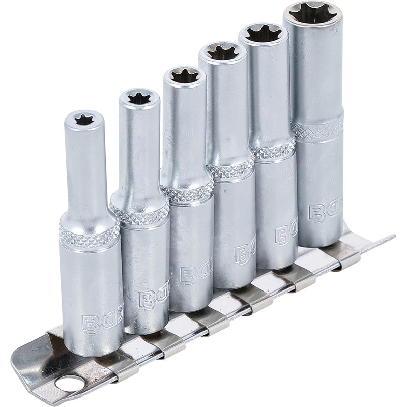 Image secondaire de BGS 6403 | Jeu de douilles, profil E, longues | 6,3 mm (1/4