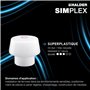 Halder 3017.051 50 Maillet : 40 W/surdimensionné souple en caoutchouc Bleu et Superplastic visage inserts,