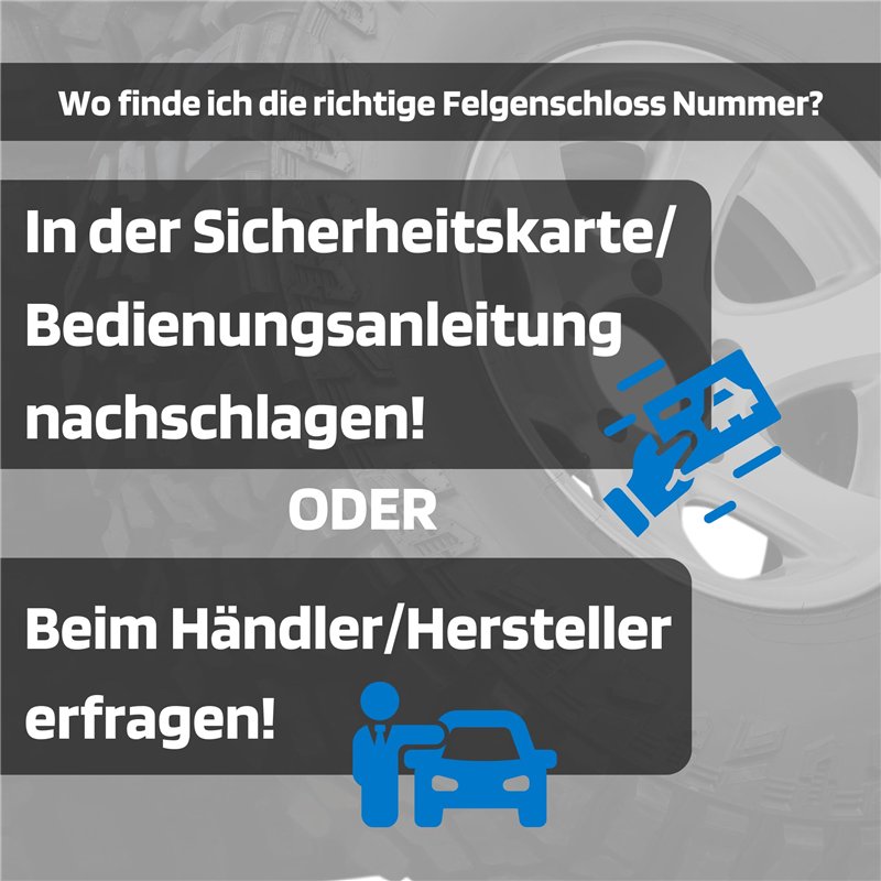 Image secondaire de SW-Stahl 02383L-4 Adaptateur d'antivol de jante 524 I Convient pour VW I Déverrouillage des serrures de jante I Outil de démonta