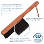 Redecker Brosse à vêtements en bois de poirier huilé et poils noirs solides