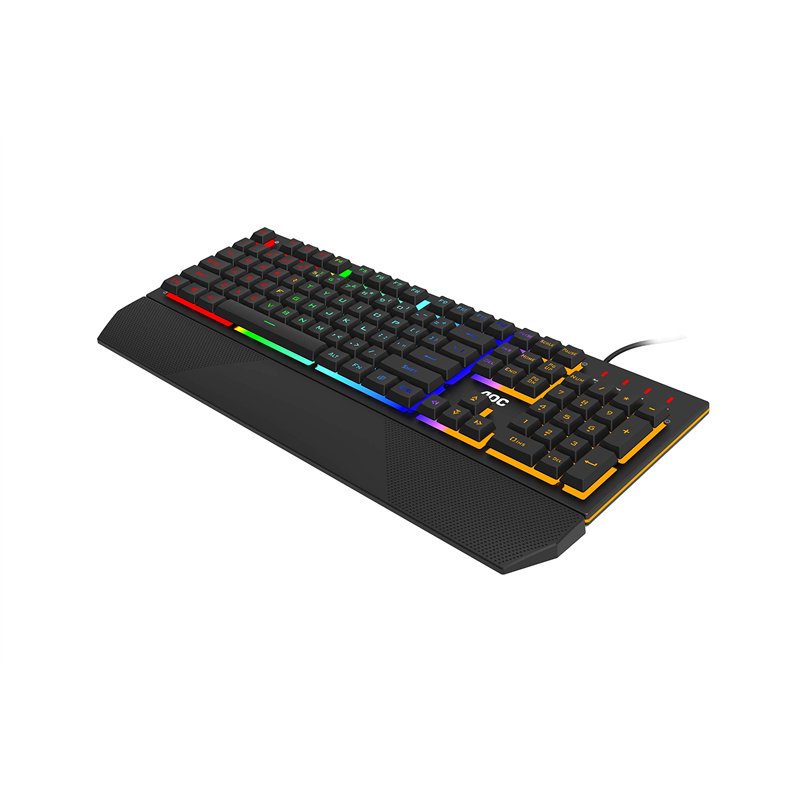 AOC GK200 Clavier de jeu - Clavier PC avec disposition française, 25 touches anti-ghosting, N-Key Rollover de 25 touches et 1,8 m de câble