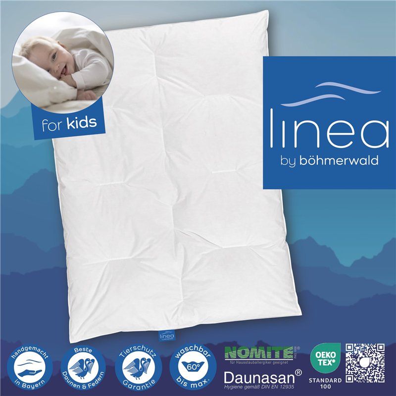 Image secondaire de Böhmerwald 289601-10 Édredon pour enfant avec duvet et plumettes 100 x 135 cm (Blanc)