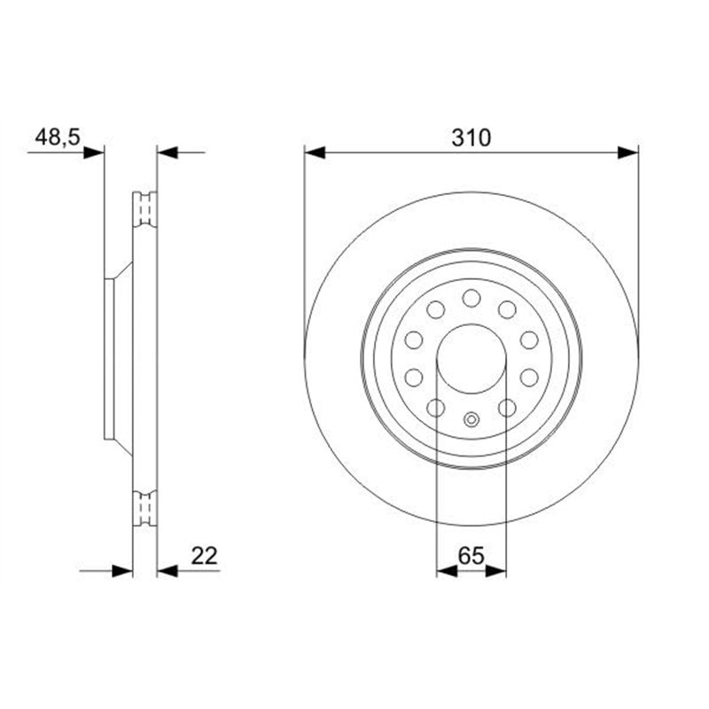Image secondaire de Bosch BD1166 Disques de frein - certification ECE-R90-1 jeu de 2 disques