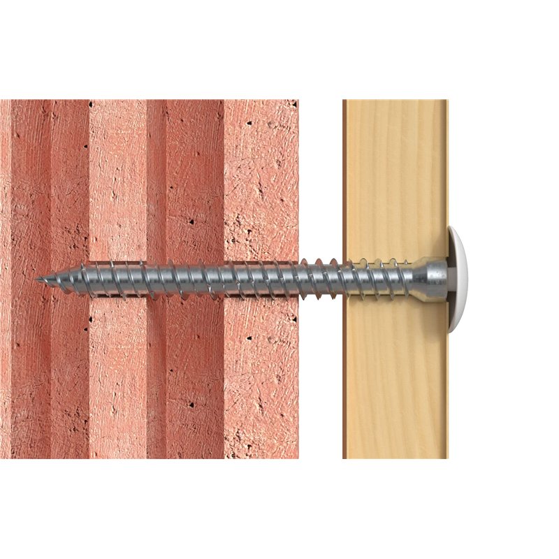 Image secondaire de fischer - Vis pour menuiseries extérieures FFSZ 7,5x152 avec tête cylindrique à empreinte T30 - Boîte de 100