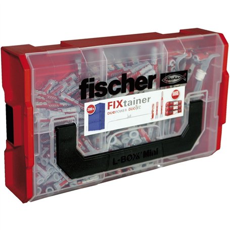 Fischer fixtainer – Duo Power/Duotec Assortiment – Chevilles Ø 6 mm et 8 mm – 200 pièces dans coffret