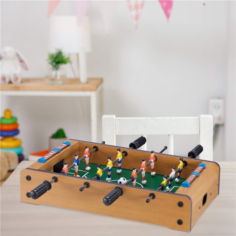 Image secondaire de Relaxdays Jeu de football de table, enfants, adultes, EN BOIS Look, durable, Babyfoot, H x L x P : 11 x 51 x 50 cm, Green-brown