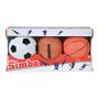 Simba - Be Active - Set 3 Ballons - Foot, Basket, Football Américain - Diamètre 9-10cm - 107352005