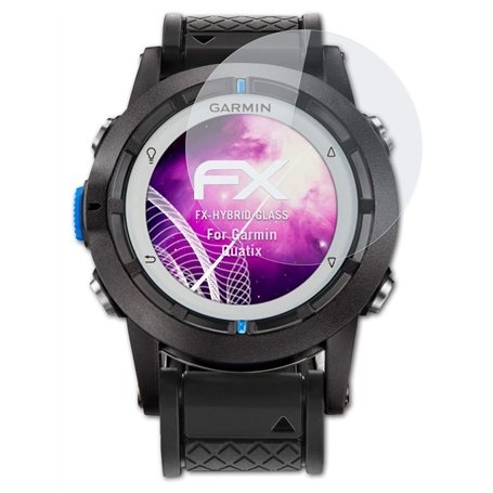 atFoliX Protection Écran Film de verre en plastique compatible avec Garmin Quatix Verre film protecteur