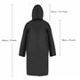 welsberg Poncho Pluie Imperméable avec Capuche et Manches, Cape de Pluie Réutilisable pour Adultes Unisexe, Taille Unique, noir