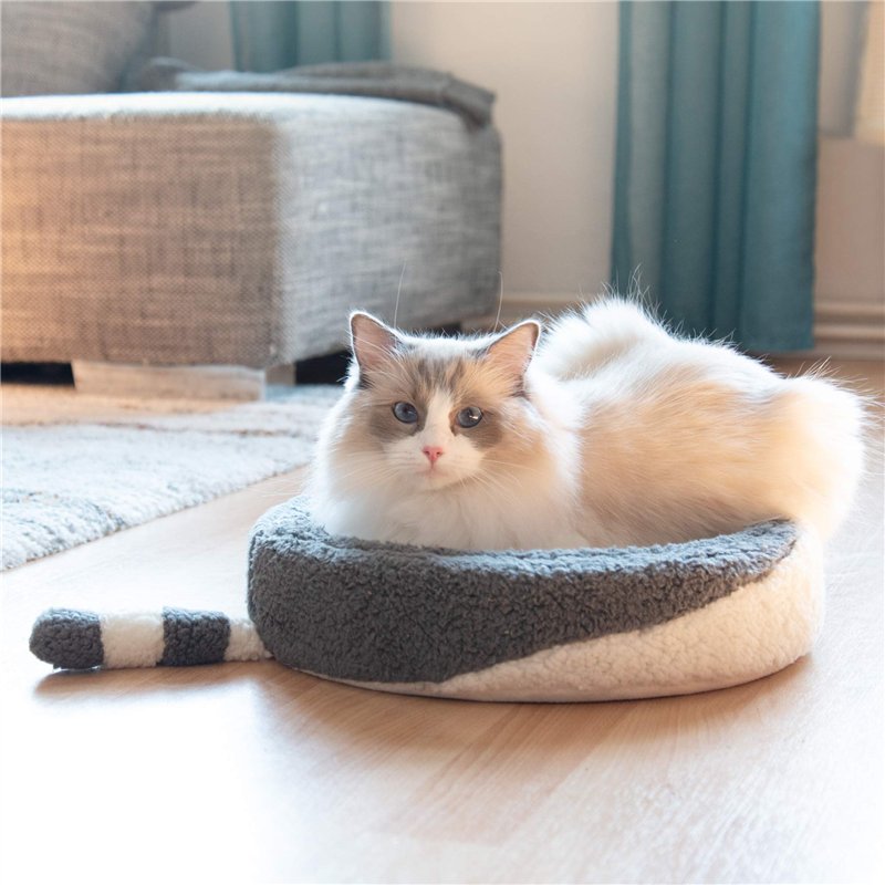 Image secondaire de Navaris Griffoir pour Chats - Set 2X grattoir pour Chat en Carton ondulé 34 x 3,5 cm - Protection Ronde pour canapé Meuble Mur -