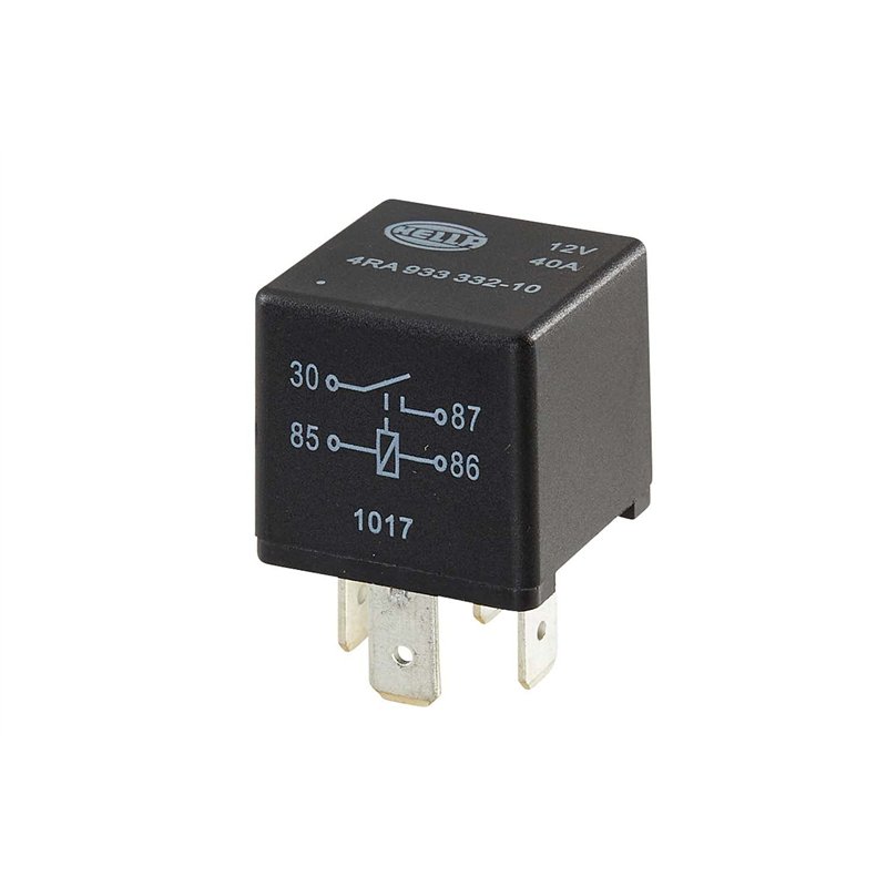 HELLA Relais, courant de travail - 12V - 4pôle - Relais à courant de travail - 4RA 933 332-101