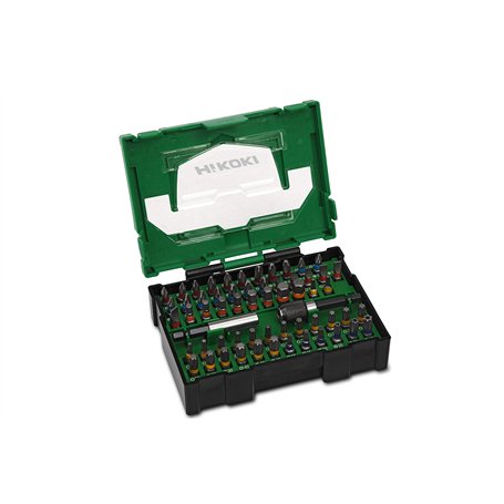 HiKOKI Jeu de 60 embouts (BOX II) - Jeu d'embouts de tournevis polyvalents pour un travail précis - embouts Torx