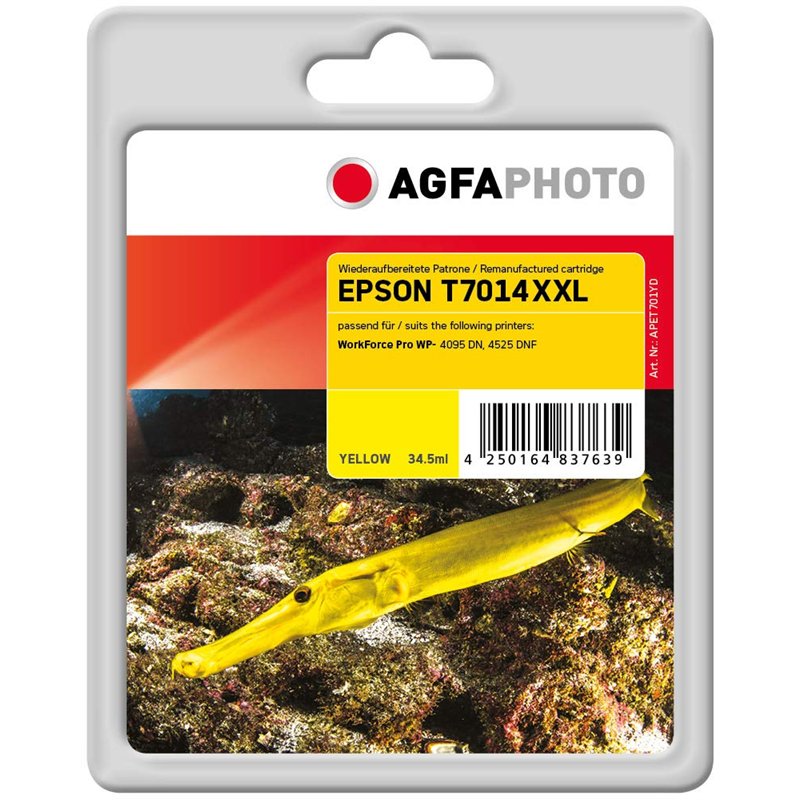 Agfaphoto APET701YD Cartouche d'encre compatible avec Imprimante WP4000 Jaune