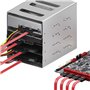 deleyCON 4x Câbles SATA III avec Prises Droites + Câble Adaptateur D‘Alimentation - SSD HDD Disque Dur