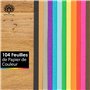 OfficeTree 104 Papier Coloré - pour Bricoler et Construire - 130 g/m² - 10 Feuilles Couleurs A4 plus Feuilles d'or et d'argent