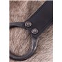 Battle-Merchant Porte-Ceinture Simple Hache en Cuir avec Anneau forgé, étui médiéval haches Porte-Hache GN (Noir)