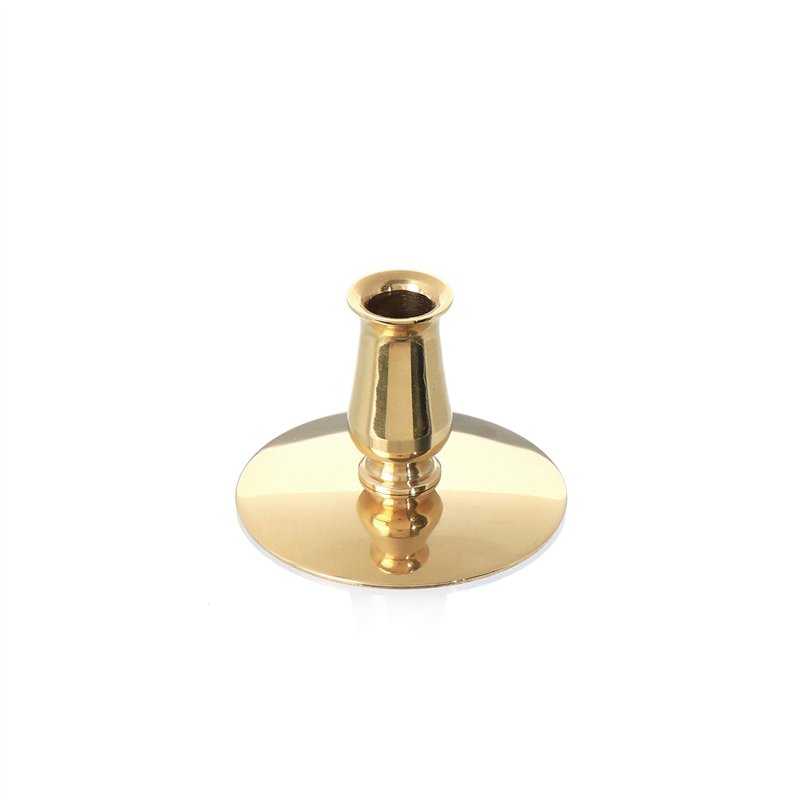 Image secondaire de NKlaus 3X Porte-Bougies en Laiton doré Bougeoirs Bougies rituelles Fines en Cire d'abeille jusqu'à Ø0,9cm Chandelier Mariage 673