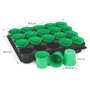 com-four® 40x Pots de Culture avec Plateaux pour Plantes - Jardinière - Plateau à graines pour Plantes en Croissance - Kit de Cu
