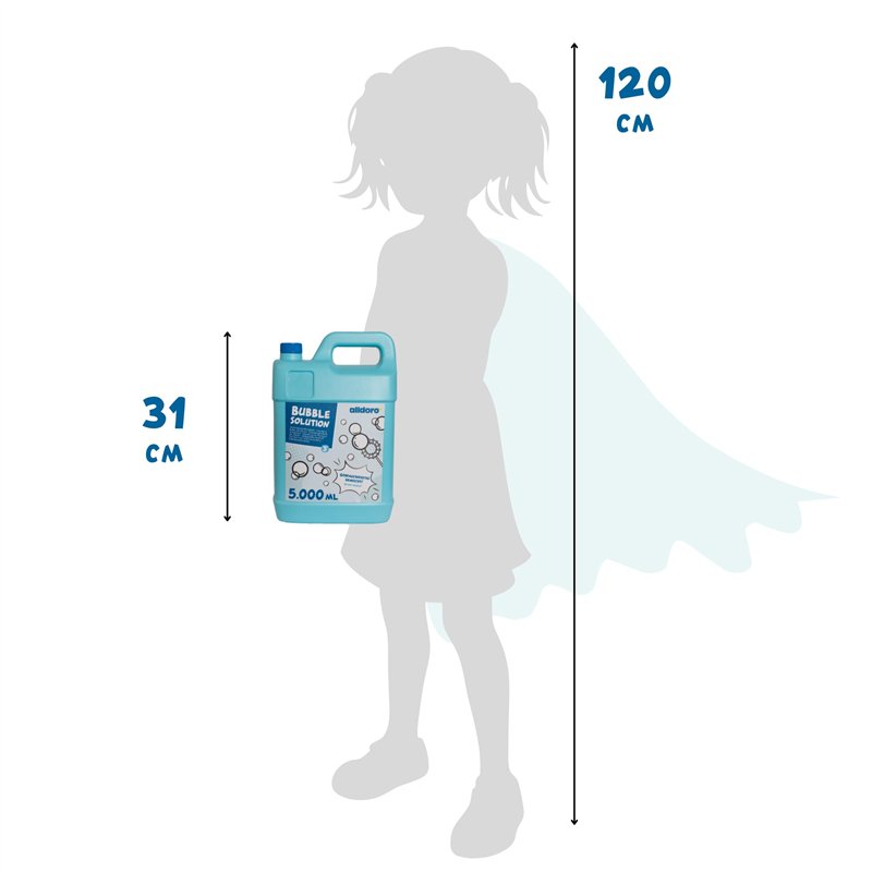 Image secondaire de alldoro 60658 Bubble Fun Liquide pour Bulles de Savon en bidon de 5000 ML, Eau savonneuse en réserve de 5 litres XXL, bidon de R