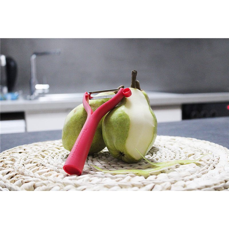 Image secondaire de TUPPERWARE 30930 Économe, éplucheur universel rouge - D119 - lame plate, lame à dents