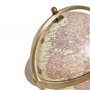 Globe Terrestre Décoratif Beige et Marron avec Support Metallique et Effet Bois 25 cm de Hauteur Idéal pour Salon ou Bureau Rétr
