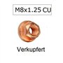ATP I 8pcs Goujon collecteur d'échappement haute résistance 10.9 M8x40 8 M8x1.25 CU SW13 avec collier