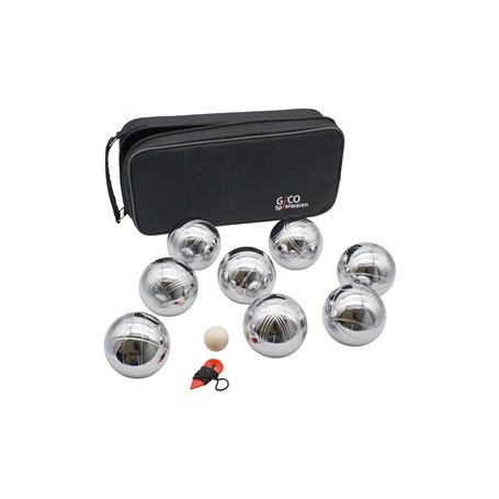 GICO Jeu de 8 Boules de pétanque en Sac de Transport Solide - 720 g - 3268