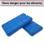 Toci Ensemble de 8 Accumulateurs de froid minces de 200 ml chacun | 8 éléments de refroidissement bleus pour sac isotherme ou gl