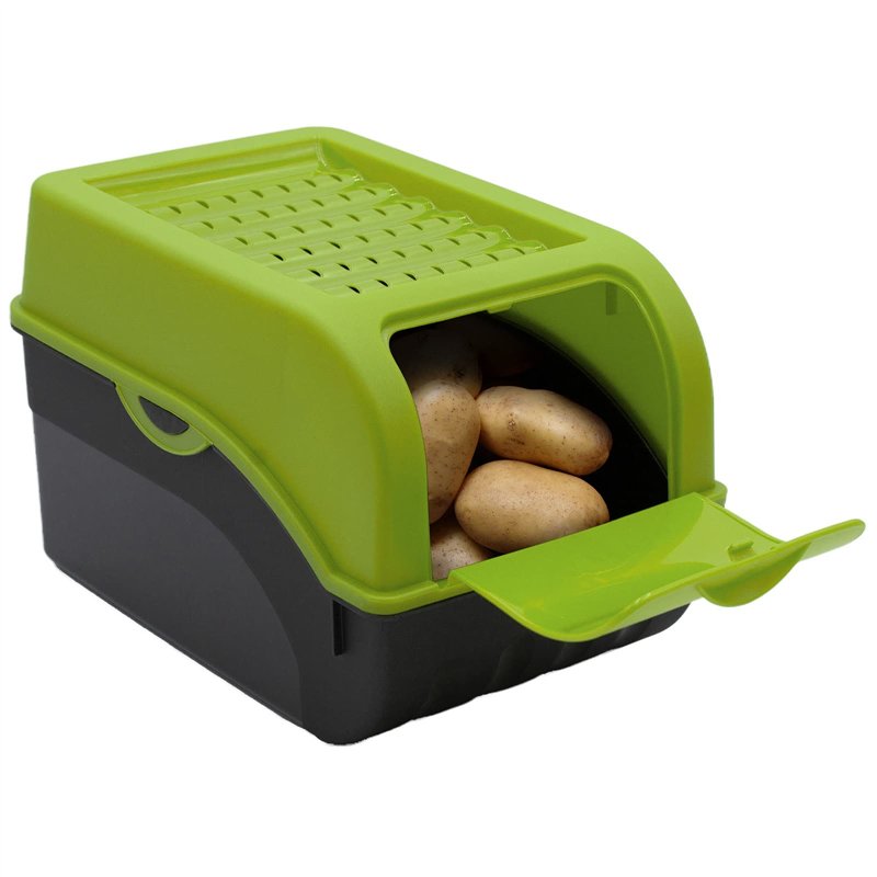 Image secondaire de ARTECSIS Lot de 3 Boîtes de Conservation Alimentaire 5L - Rouge Blanc Vert + 6 Stickers/Fruit, Légume