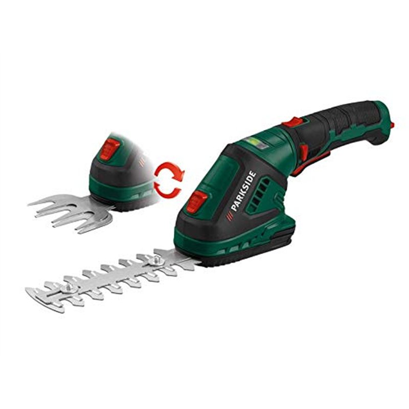 HKM Akku Technik Parkside PGSA 4 Ciseaux à gazon et arbustes Alimenté par pile,sans fil avec poignée souple rotative Chargeur US